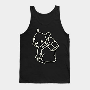 Cute Puppy Backpack Lineart Tank Top